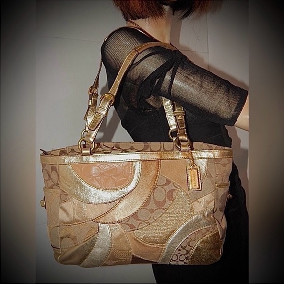 Coach Gold Rhinestone Tote - Picture 7 of 8